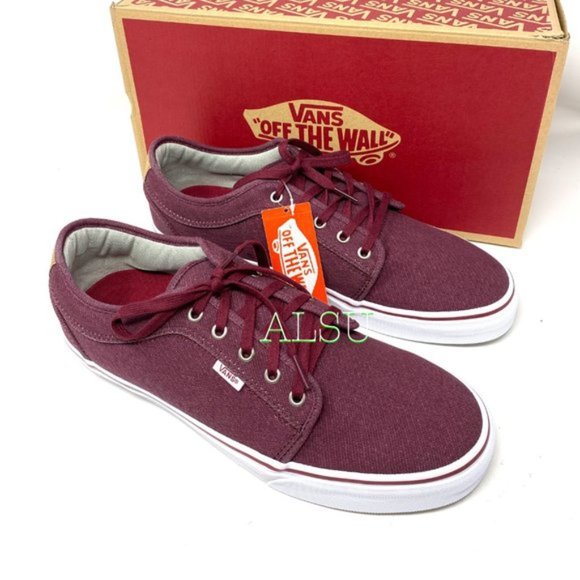 VANS Chukka Low Top Canvas Red Wine Casual Women’s Size 9 Sneakers VN000ZUMGPK - Picture 10 of 11